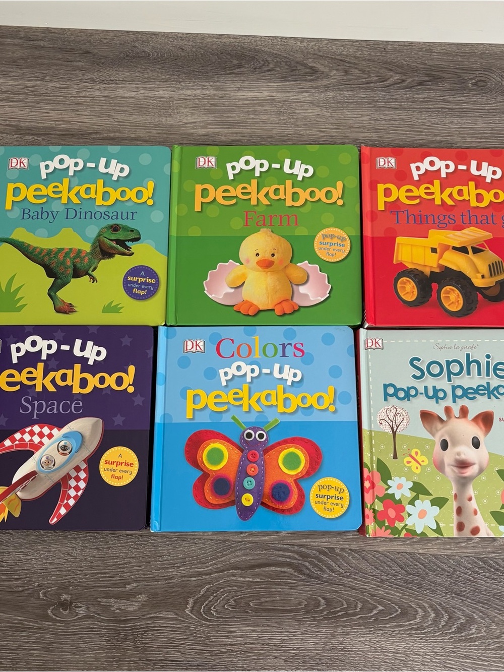 Lot of 6 DK Pop-Up Peekaboo Books